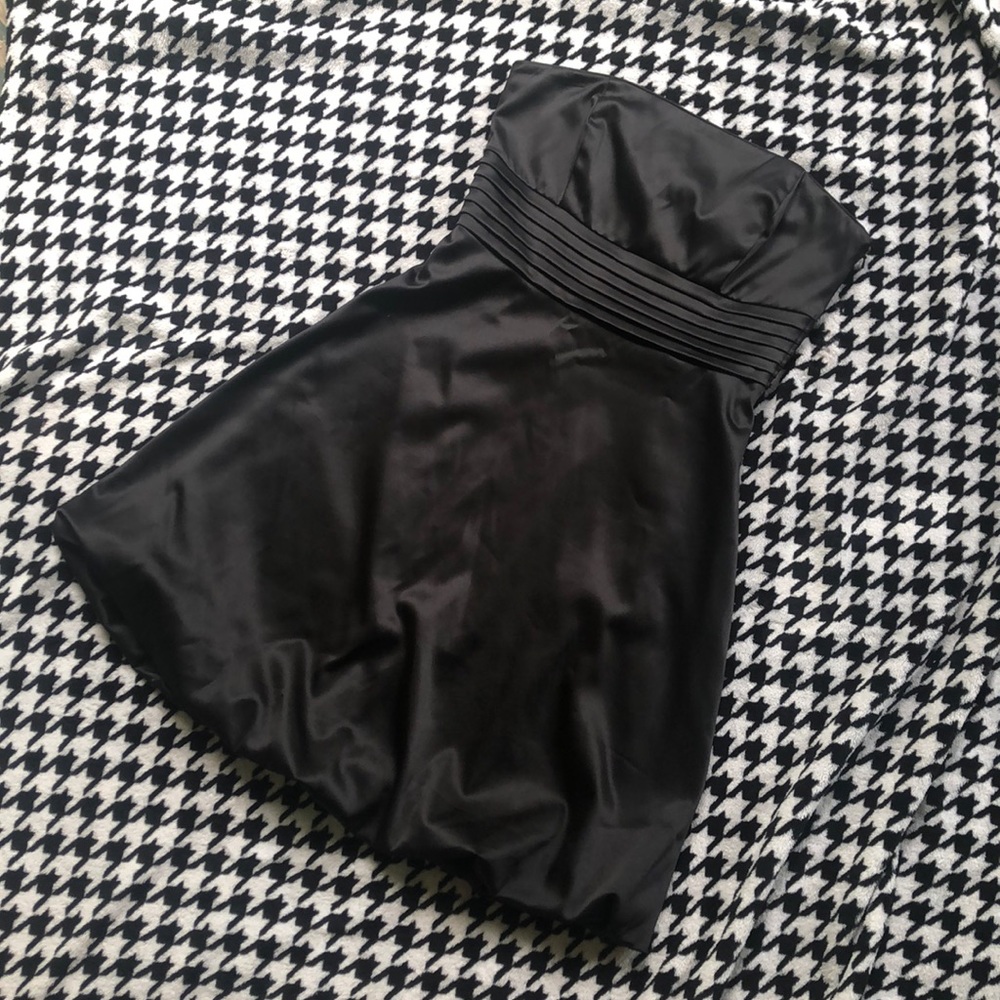 WHBM black satin dress - Picture 2 of 6